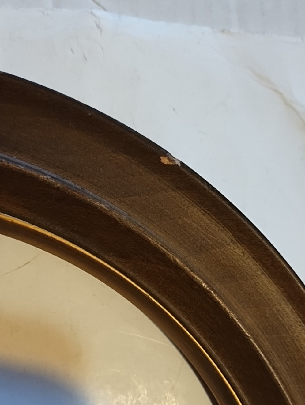 Round Wood Wall Frame - Dark Brown Finish - Picture 4 of 15